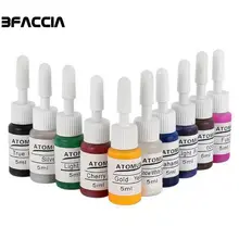 Bfaccia1 10 шт. Пигмент чернил для татуажа, для перманентного макияжа, легко носить, подводка для бровей, губ, боди-арта, краски, тату-арт, инструмент для красоты