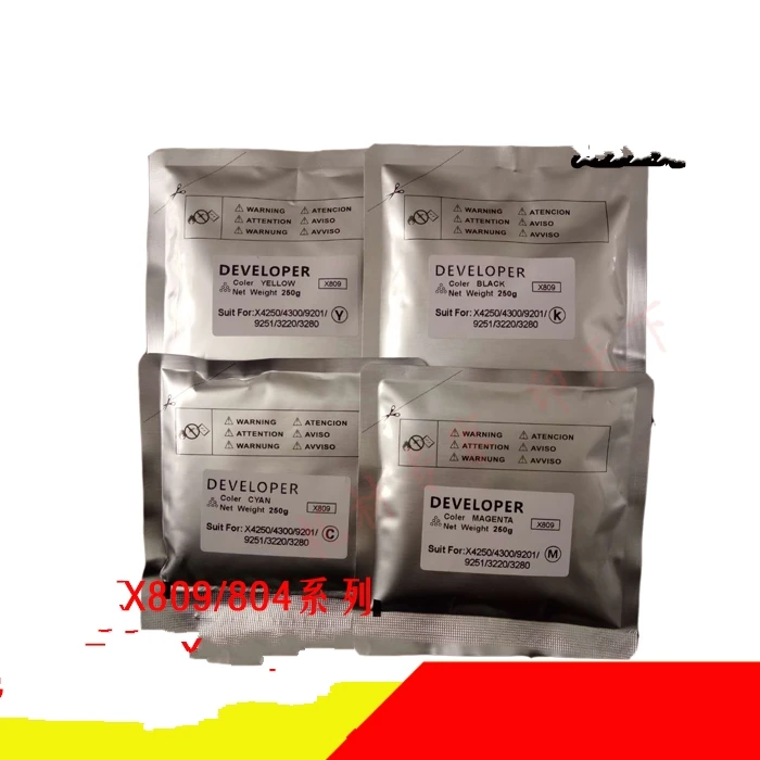 

X809 804 developer for samsung CLX-9301 9201 9251 X4250 4300 3220 3280 4pcs KMCY developer