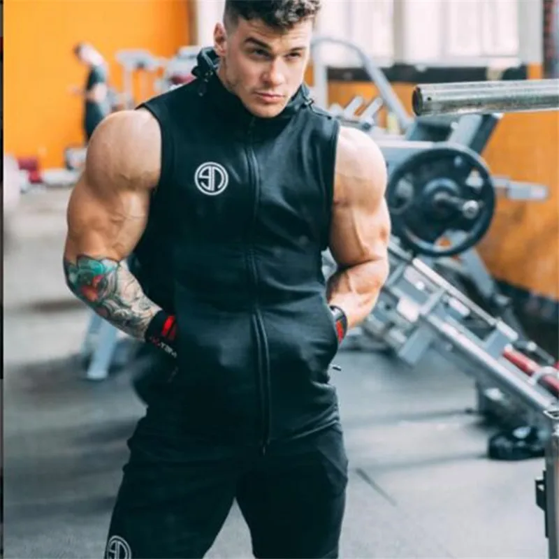 

2018 Gyms Sporting Suit Mens Hoodie Zipper Pants Suits Tracksuit Two Piece Set Men Clothing Sets Shorts pants+hoodie`Suit