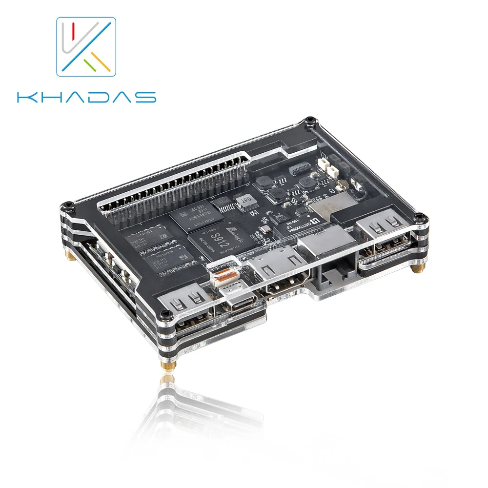 Khadas VIM2 Basic Powerful Single Board Computer Octa Core with MIMOx2 WiFi AP6356S WOL Amlogic S912 DIY Box