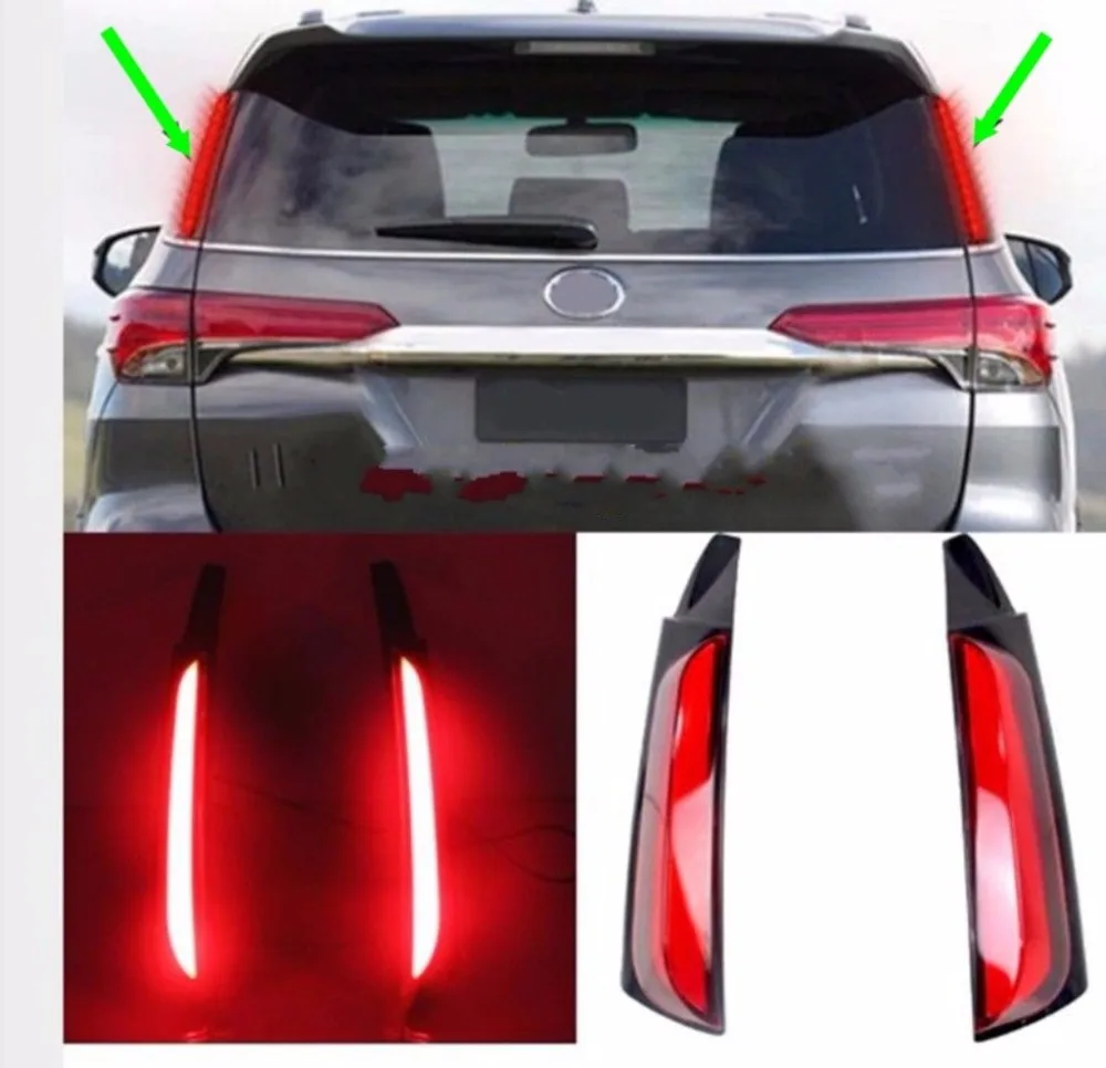 JanDeNing Car LED Rear Trunk Pillar Tail Light Column Brake Lamp Brake/Driving For Toyota Fortuner 2015-2017 | Автомобили и