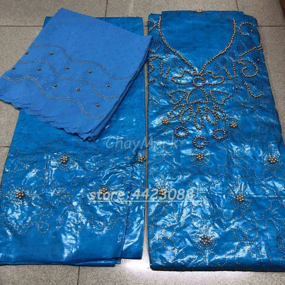 Высокое качество королевский синий базин парча богаче Getzner камни бусины Гвинея бассейна одежды кружево Материал 2+ 2+ 3 размеров, одежда для детей возрастом от 3 до шт./компл