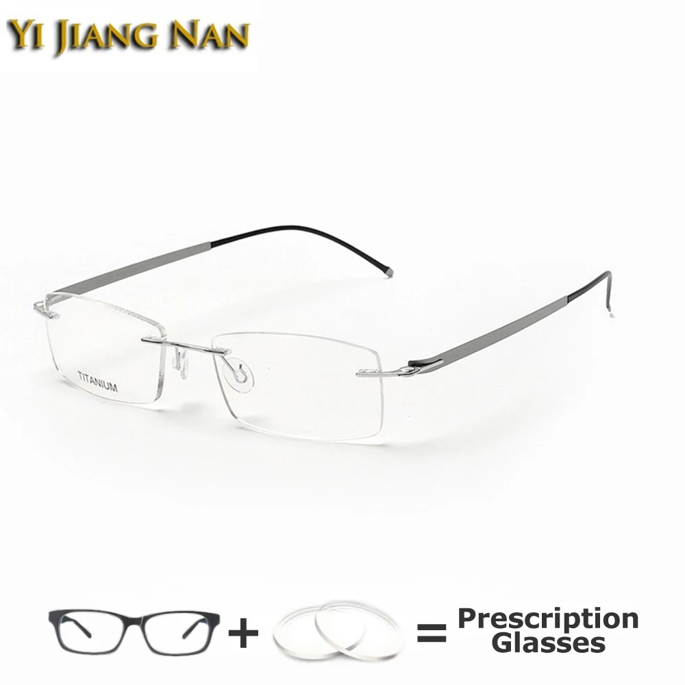 Titanium Prescription Glasses Men Rimless Top Quality New Arrival Frameless Eyewear lunettes de vue femme |