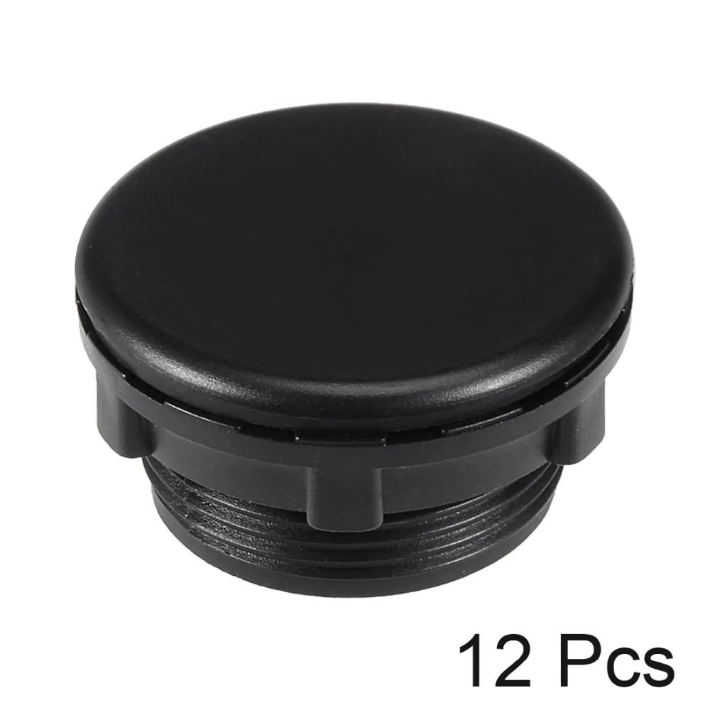 uxcell 3 Pcs 30mm Black Plastic Push Button Switch Hole Panel Plug