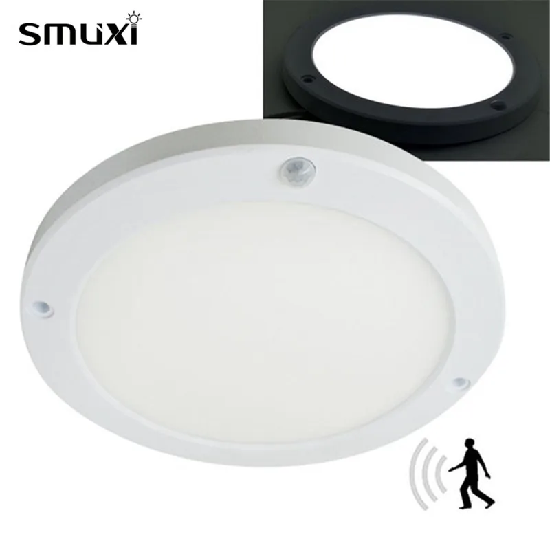 

Smuxi Ceiling Lamp AC 220-240V 18W Ultrathin Round LED PIR Ceiling Panel Light Dia. 22cm Infrared Induction Downlight