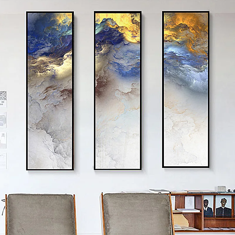 

SD LINLEEHON Wall Painting Modern Canvas Printed Art Pictures Psychedelic Abstract Clouds Posters Room Home Decoration Unframed