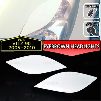 

For Toyota Vitz XP90 2005-2010 eyebrows headlights eyelids car styling trim stickers cover brows eyelids trims tuning decoration