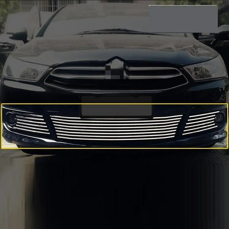 

Front Bumper Grille exterior durable auto chromium parts decoration sticker strip modification car styling 12 13 FOR Citroen C4