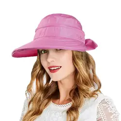 VBIGER женская летняя шляпа пляжная Выходная шляпа съемная Складная широкополый козырек шляпа головные уборы для женщин на молнии огромный
