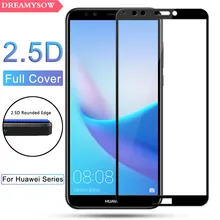 Защитная пленка для экрана HD из закаленного стекла для huawei Y3 Y5 Y6 Y7 Y9 Y5 Y6 Y7 Prime Pro, цветная пленка на весь экран