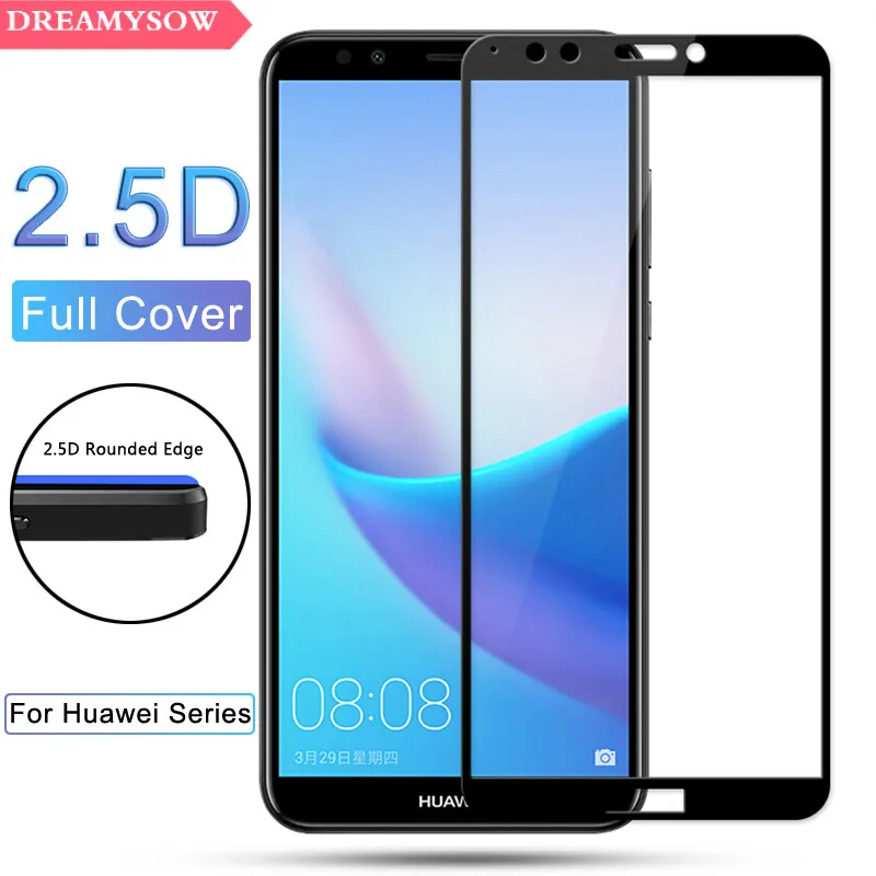 HD защитная пленка для экрана из закаленного стекла Huawei Y3 Y5 Y6 Y7 Y9 2018 2017 Prime Pro