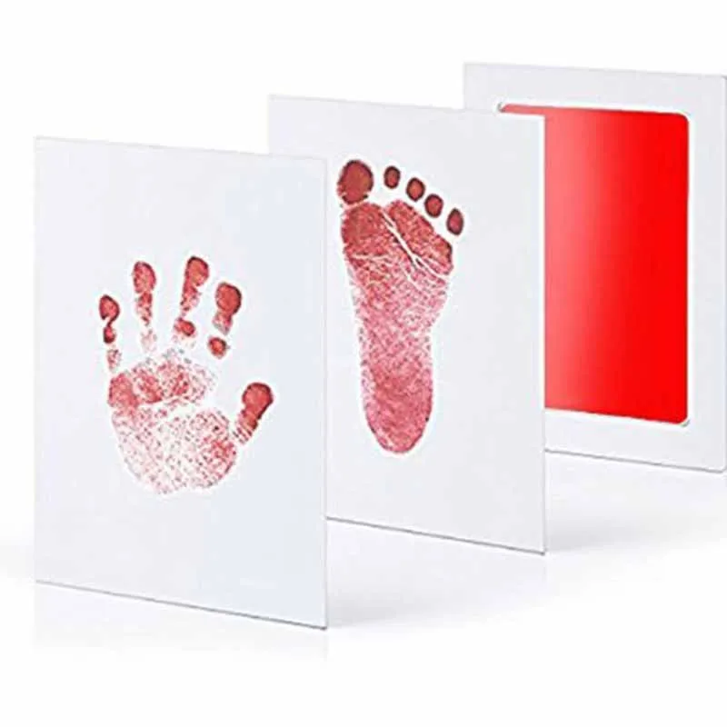 Нетоксичный детский отпечаток пальца комплект Memento чернила для новорожденных Фото наборы винтов детский сувенир безчернильный отпечаток руки литье отпечаток грязи - Цвет: red