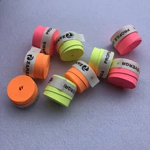 10 шт., неоновые цветные сухие теннисные обмотки для рукоятки ракетки, палантины для бадминтона, ракетки