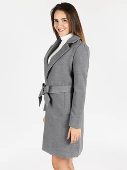 

Gray coat with belt