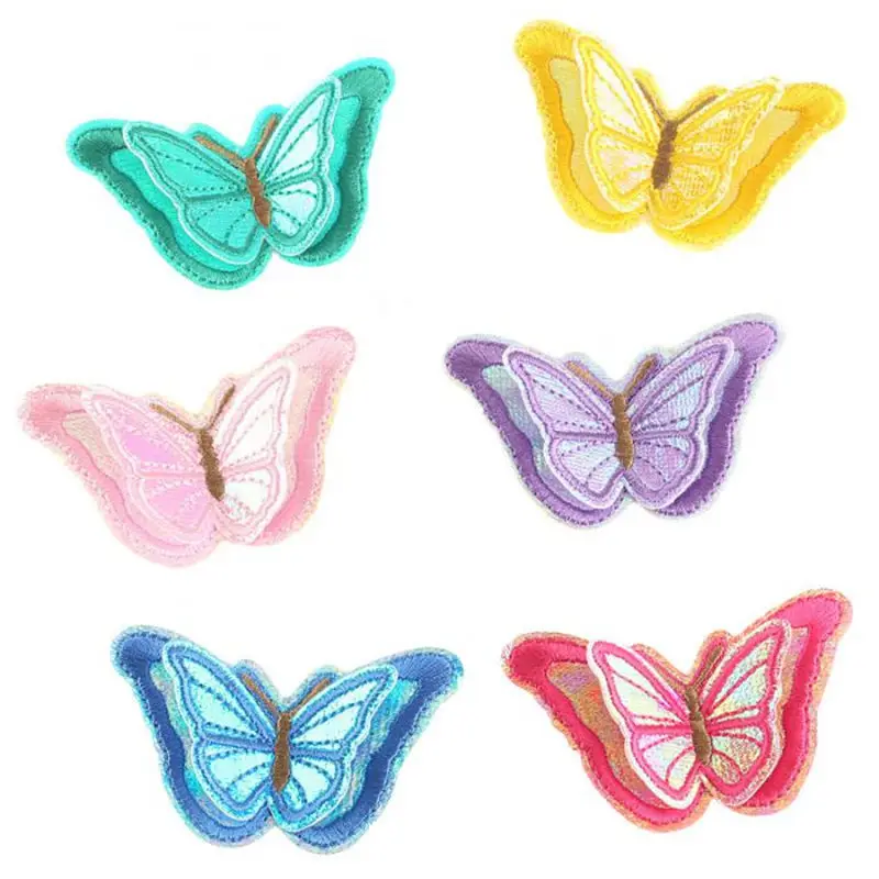 

8.1*5.2 cm Embroidered Sew-On Patch 3D Butterfly Shape Handmade DIY Garment T-shirt Dress Bag Accessories Stage Costume Supply