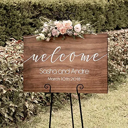 Personalised Wedding Welcome Sign Bride And Groom Names Wedding