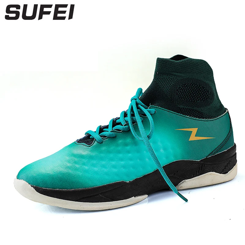 

sufei Comfortable Cushion Men Ultra Basketball Shoes High Ankle Outdoor Sport Sneakers Athletic Training Shoes