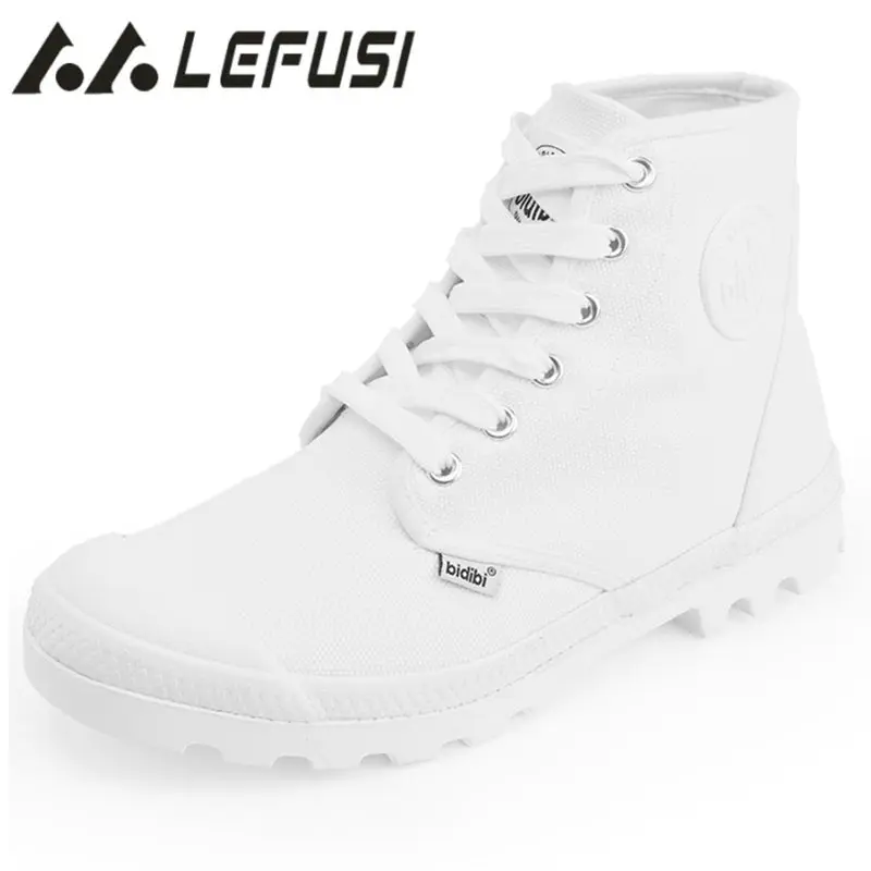 Big Size 36-48 Yards Canvas Shoes Men Round Head Quality High-Top Lace-Up Breathable Soft Flats Footwear Outdoor Casual Shoes (28)