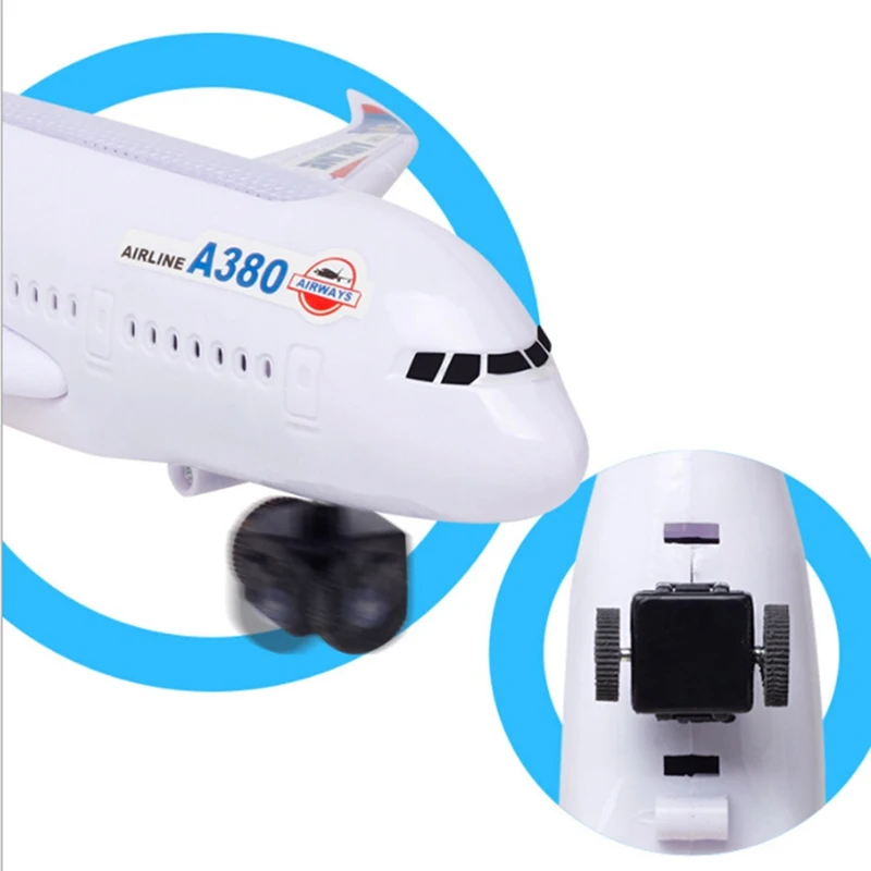 Свет музыкальные универсальные модели самолета Airbus мигает звуковой