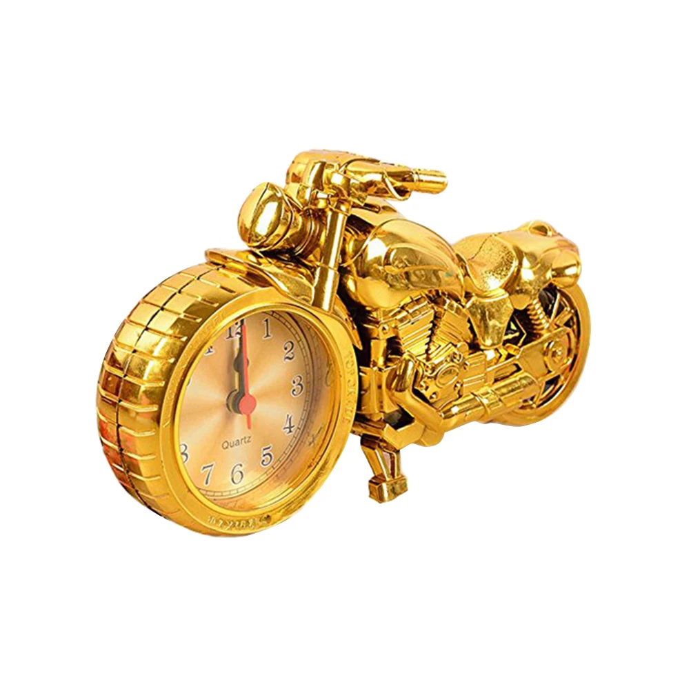 

OULII Luxury Vintage Old Style Quartz Alarm Clock Motorcycle Model Unique Gift for Motor Lovers Kids