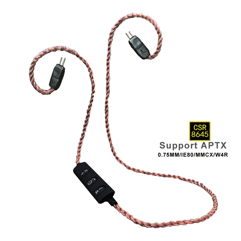 PIZEN TJBT65 aptx беспроводной Bluetooth медный кабель для IE80 SE215 SE535 SE846/ zs5 zs6 ZST ZS10 ES4/ QKZ/TRN