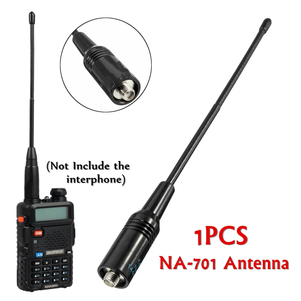 

NA-701 SMA-F Antenna Flexible Aerial 144/430MHz for Baofeng UV-5R UV-5RA UV-5RE UV-B5 UV-B6 BF-888S Portable Two Way Radio