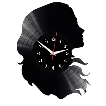 

Hair Salon Wall Clock Vinyl Vinyl Record Retro Clock Handmade Vintage Gift Style Room Home Decorations Great Gift Clock
