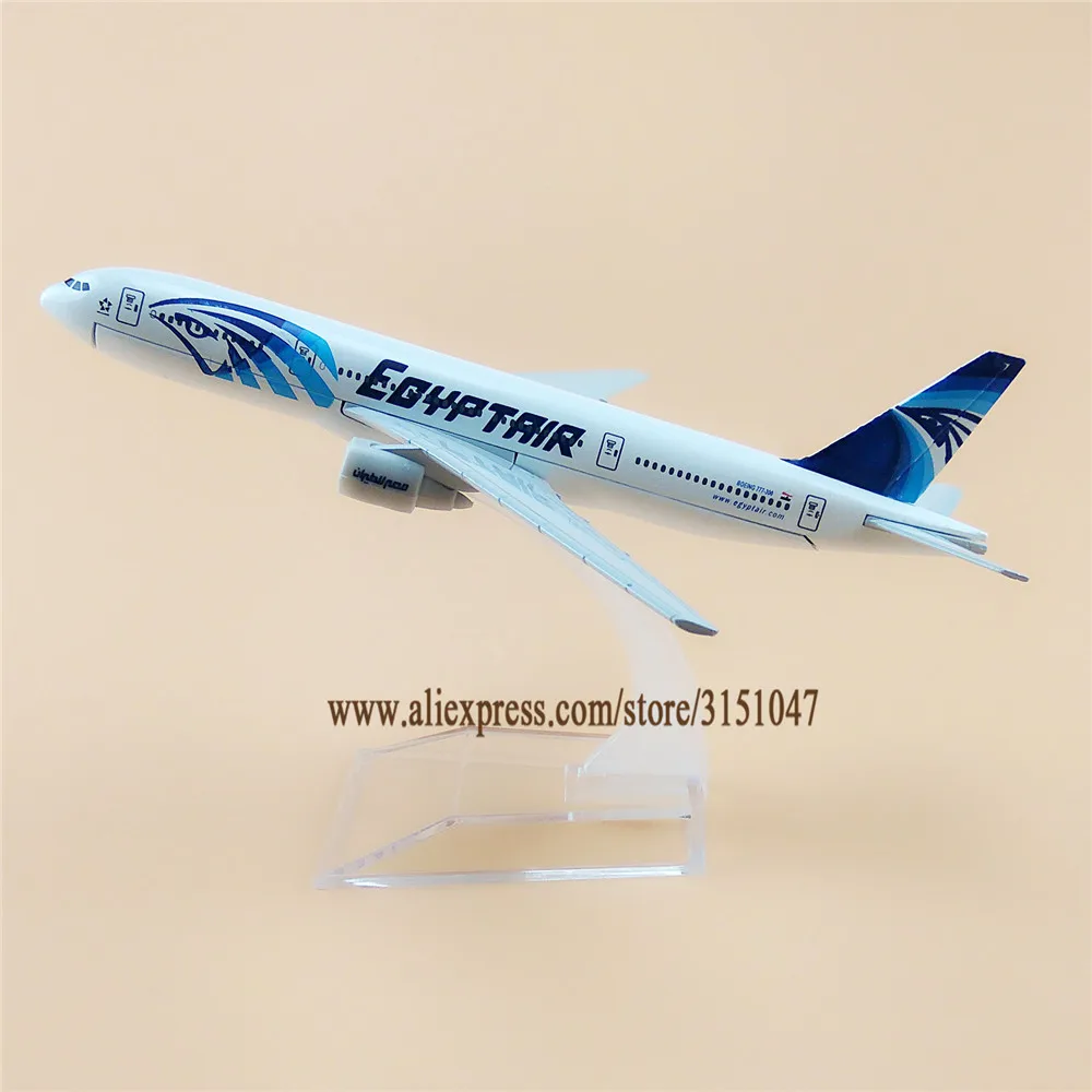 Modelo de Avião Egito Egyptair Boeing 777 B777 Companhias Aéreas Airways Avião Modelo Liga Metal Aeronaves Diecast Brinquedo Crianças Presente 16cm ar 1 modelo liga metal aeronaves diecast brinquedo crianças presente
