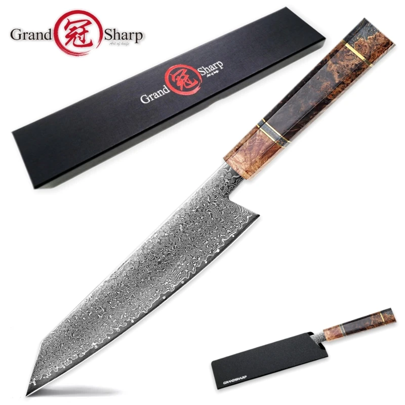 

Handmade Kitchen Knife Japanese Damascus Chef Knife VG10 Japanese Damascus Steel Kiritsuke Knives Home Tools Cooking Slicing NEW