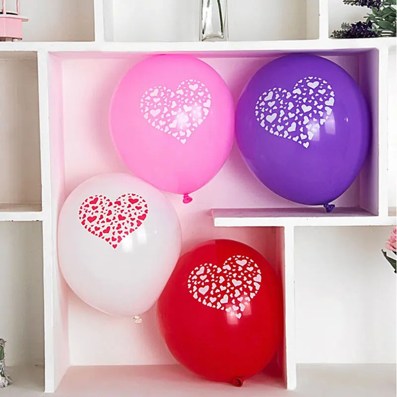 

100 pcs/lot 12 inch heart pattern latex balloons Birthday holiday party Globos balloon For Christmas Wedding Decorations