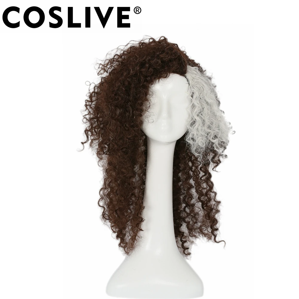 

Coslive Bellatrix Lestrange Curly Brown Wig Harry Potter Cosplay Accessory Costume Prop Fancy Dress for Show Gift