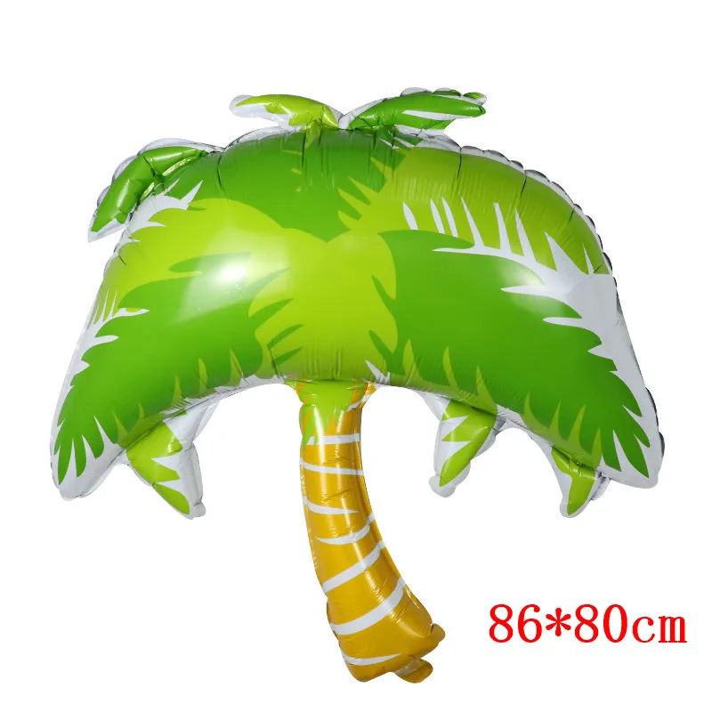 1 шт Фламинго кактус Кокосовая пальма фольгированные шары украшения для свадьбы и дня рождения тема Летняя Вечеринка украшения Гавайские пляжные воздушные шарики - Цвет: Насыщенный сапфировый