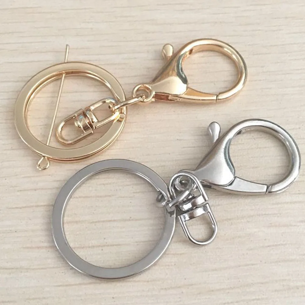 1pcs New Lobster Clasp With Key Chain Fine Quality Souvenir Silver Gold