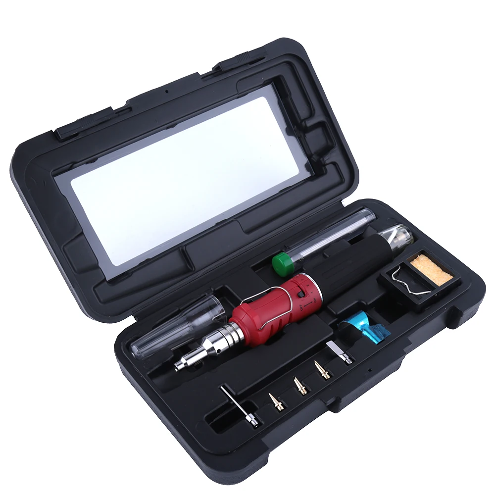Self Ignition 10 in 1 Gas Soldering Iron Cordless Welding Torch Kit