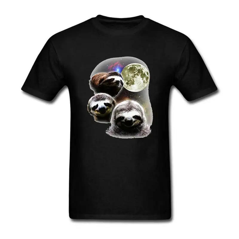 

Custom T Shirt Design Short Sleeve Graphic O-Neck Mens Space Sloths Sloths In Space Tees