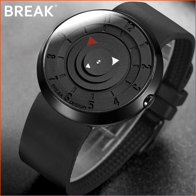 BREAK Minimalist Luxury Brand Watch Men Women Black Waterproof Fashion Casual Military Quartz Sport
