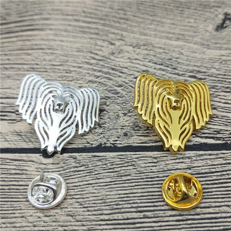 

New Chinese Crested Brooches and Pins Trendy Animal Metal Suit Brooches Men Fashion Pet Jewellery