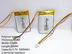 Полимерная литиевая батарея 3,7 V, 602535 можно настроить оптом CE FCC ROHS MS 600 MAH сертификация качества