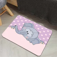 Else фиолетовый розовый горошек серый милые слоны животные 3d принт Противоскользящий половик домашний декор Entryway Дети Коврик для комнаты