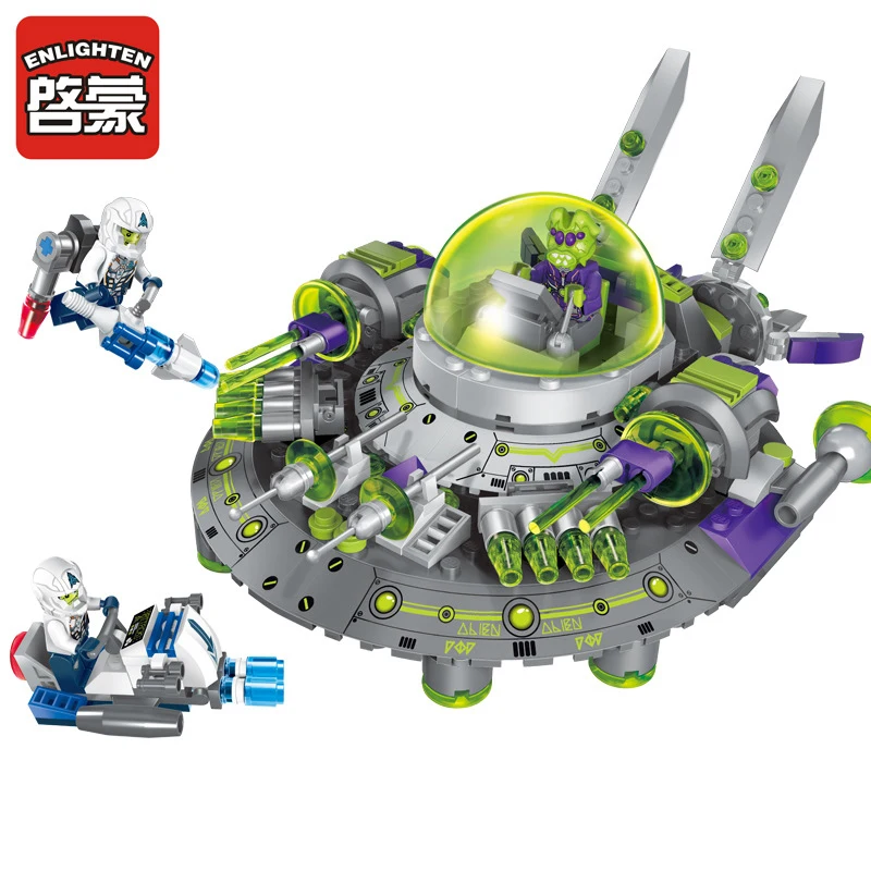 1611 ENLIGHTEN Space Adventure Intercept Alien Cruiser Model Building Blocks Classic Figure Toys For Children Compatible Legoe 1611 ENLIGHTEN Space Adventure Intercept Alien Cruiser Model Building Blocks Classic Figure Toys For Children Compatible Legoe