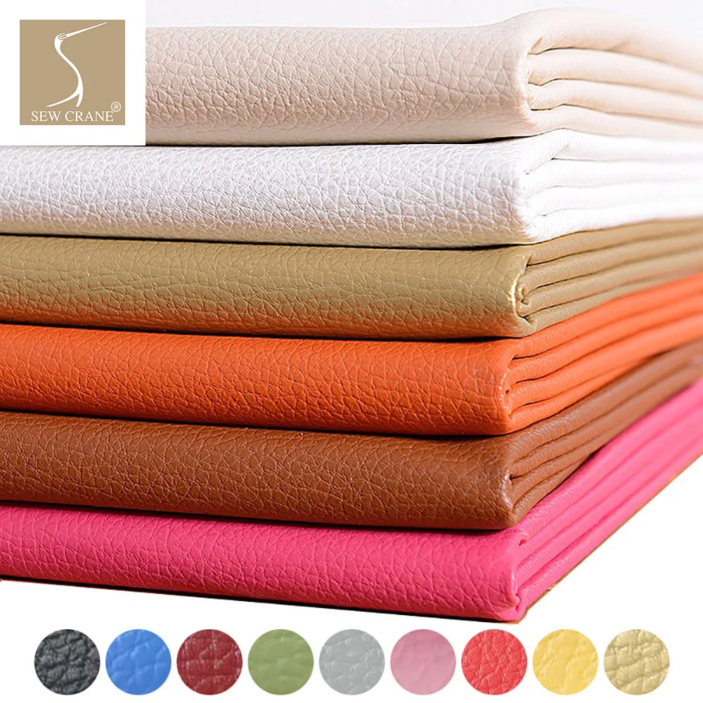 

140cm Wide Solid Color PU Leather Home Car Interior Decoration Upholstery Leather Fabric Fleece Backing Order By Meter