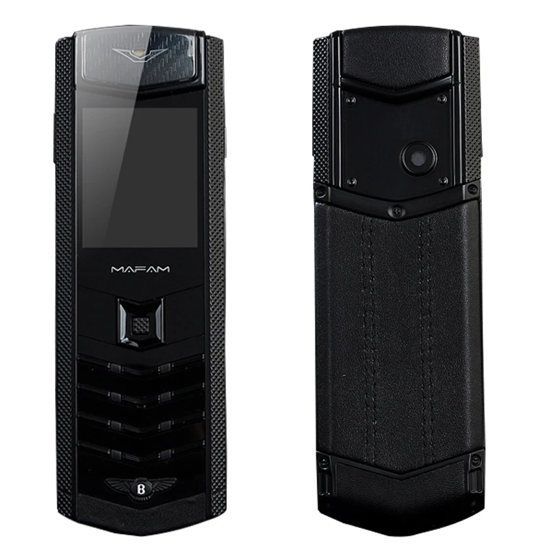 

K9 Stainless Metal Real Leather Housing Invisible Key Dual Sim Card Bluetooth Dialer Luxury Senior Mobile Cellphone