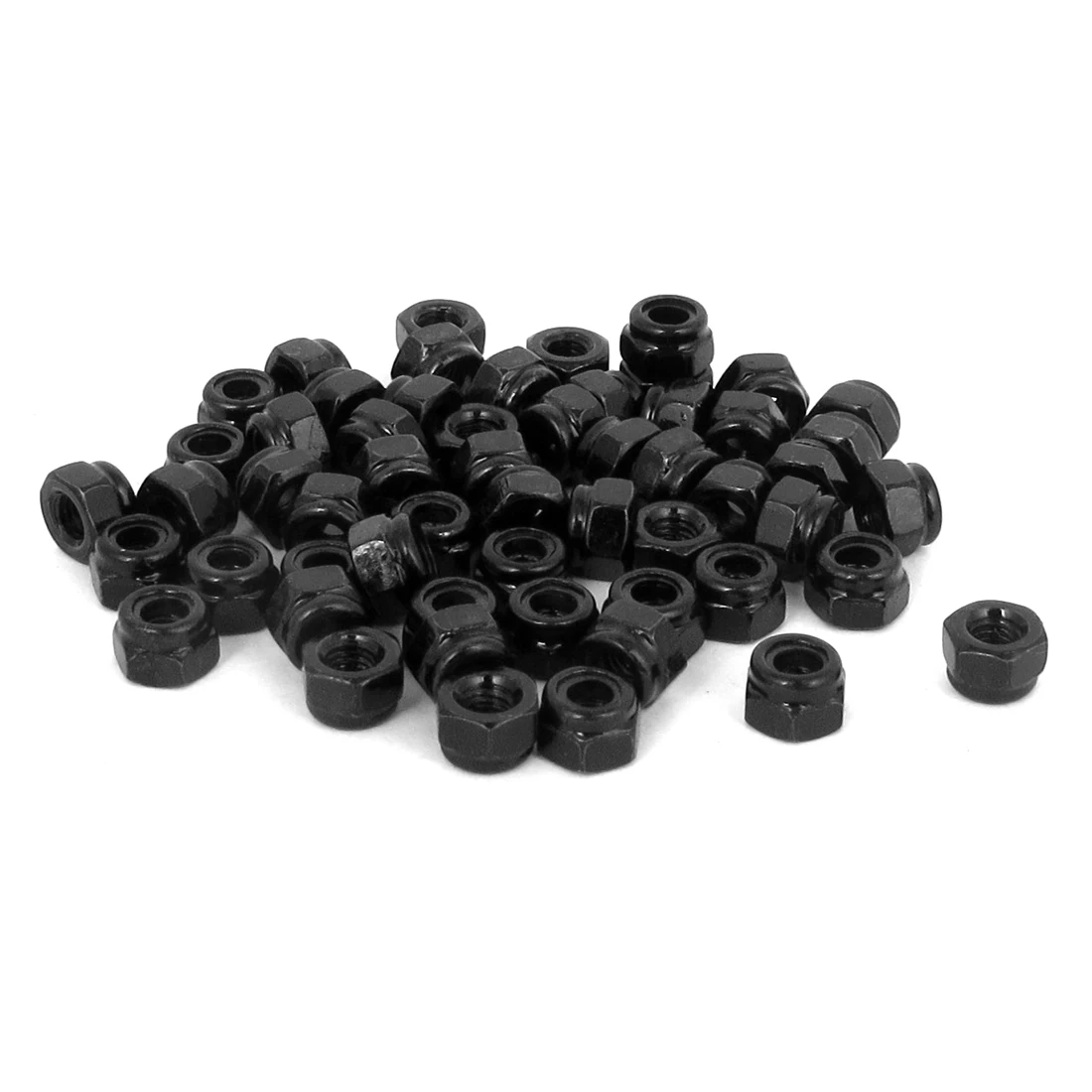 Uxcell 1/4" X20mm Flange Nylon Insert Lock Nuts, 10Pcs