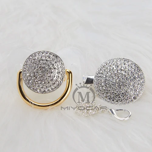 MIYOCAR BLING all silver gold bling пустышка и пустышка зажим уникальный дизайн Детские SGS сертификат Безопасный и уникальный как - Цвет: AS-1   0-6M