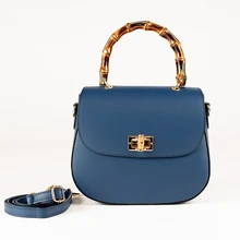 Бамбуковая сумка синего цвета