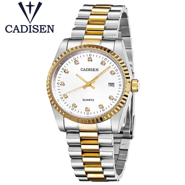 

2017 Mens Watches CADISEN Brand Luxury Casual Military Quartz Sports Wrist Watch Stainless Strap Male Clock Relogio Masculino