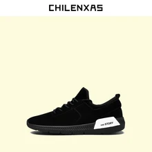 CHILENXAS Spring Autumn Leather Men Casual Shoes Style Flats New Fashion Breathable Comfortable Light Lace-up Solid Waterproof