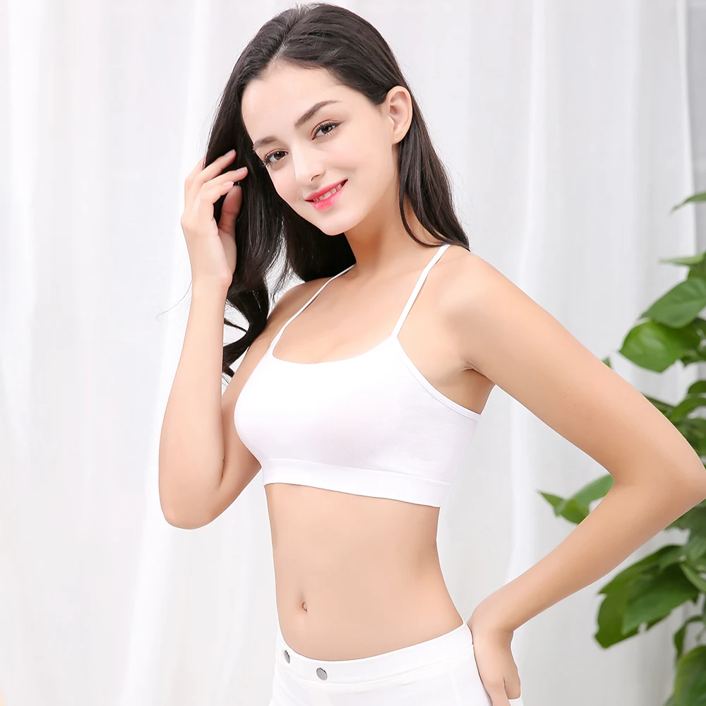 

New Arrivals Short Girls Tube Tops With Cross Belt Seamless Stretch Nylon Cropped Top Women's Underwear Without Pads XL