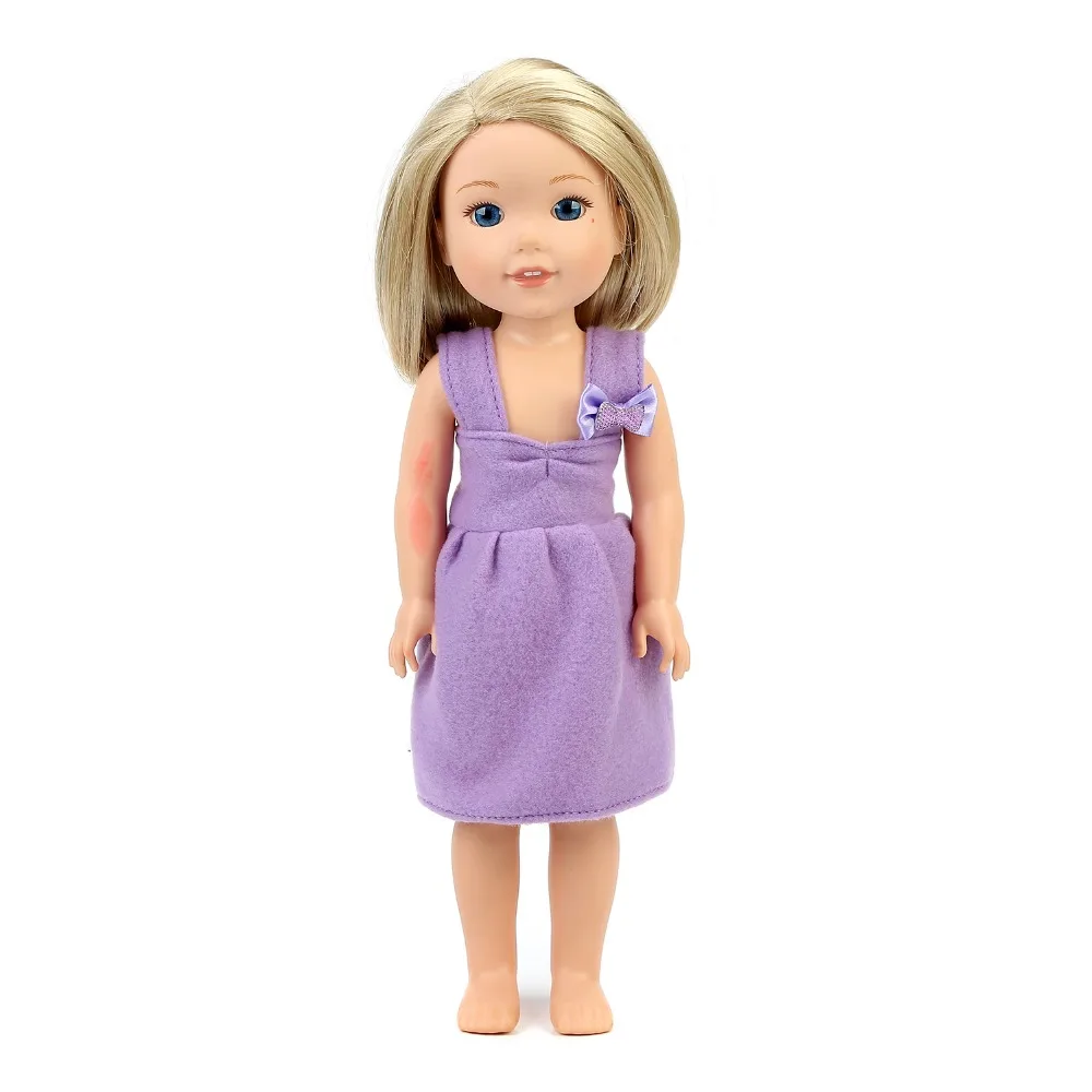 Cute Princess Purple Dress font b Doll b font Accessories Fit 14 Inch font b Doll