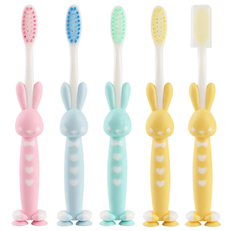 

4pcs/set Children Cute Cartoon Rabbit Bear Toothbrush Kids Oral Hygiene Baby Soft-bristled Dental Care Cleaning Teeth Brushes